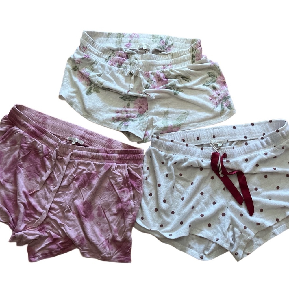 Z Supply Pink and White Pajama Set Intimates Sleepwear